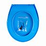 Сиденье для унитаза с большой крышкой VIRPlast Виктория, голубое фото