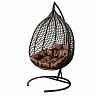 Кресло подвесное двойное Garden story Фиджи, 130 х 110 х 195 см, каркас коричневый фото