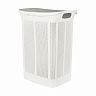Корзина для белья Keeplex Ajur, с крышкой, 50 л, белое облако фото