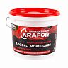 Краска водно-дисперсионная интерьерная моющаяся Krafor, глубокоматовая, 6,5 кг, белая фото