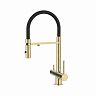 Смеситель для кухни IDDIS Ace, с гибким изливом и подключением к фильтру, золото матовое фото