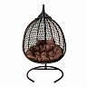 Кресло подвесное двойное Garden story Фиджи, 130 х 110 х 195 см, каркас коричневый фото