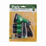 Набор для полива Park HL167, пистолет 9 режимов, соединители 1/2", адаптеры, 5 предметов фото