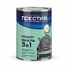 Грунт-эмаль по ржавчине Престиж 3 в 1, полуглянцевая, 0,9 кг, черная фото