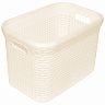 Корзина прямоугольная Violet Ротанг 32 л, слоновая кость фото