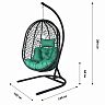 Кресло подвесное Garden story Кокон XL, 102 х 130 х 204 см, каркас черный фото