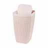 Контейнер для мусора Альтернатива Вязаное плетение, с плавающей крышкой, 10 л, бежевый фото