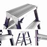 Стремянка двухсторонняя Alumet MD8204, стальная, 2 x 4 ступени, 0,91 м фото