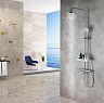 Душевая система с тропическим душем Lemark Tropic LM7010C, со смесителем и термостатом, хром фото