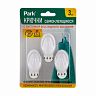 Крючки самоклеящиеся Park, 3 x 5 см, 3 шт, белые фото