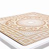 Стол пластиковый квадратный Стандарт Пластик Греческий орнамент 80x80x71 см бело-золотой фото