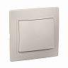 Выключатель одноклавишный встраиваемый проходной IEK Кварта ВСп10-1-0-ККм, 10 А, кремовый фото