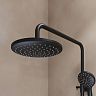 Душевая система с тропическим душем IDDIS Ray, черная матовая фото