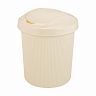 Контейнер для мусора Spin&Clean Soul, 12 л, айвори фото