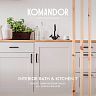 Краска интерьерная влагостойкая Komandor Interior Bath&Kitchen 7, матовая, база А, белая, 0,9 л фото