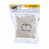 Розетка компьютерная встраиваемая 2xRJ45 IEK Kvarta, IP20, кремовая фото