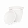 Горшок для цветов Альтернатива Афина, с поддоном, 11 л, белый фото