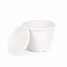 Горшок для цветов Альтернатива Афина, с поддоном, 0,5 л, белый фото