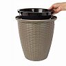 Кашпо напольное InGreen Rattan, с внутренним горшком, 50 л, французский платан фото