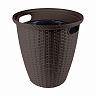 Кашпо напольное InGreen Rattan, с внутренним горшком, 50 л, горький шоколад фото