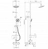 Душевая система с тропическим душем Lemark Linara LM0460C, со смесителем, хром фото
