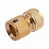 Соединитель для шлангов Palisad, латунный, быстросъемный, 1/2" фото