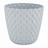 Горшок для цветов InGreen Wave, с поддоном, 4,7 л, утренний туман фото