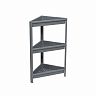 Этажерка угловая Violet Vikea, 3 полки, 330 x 330 x 707 мм, пластик, серая фото
