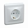 Розетка встраиваемая IEK Вега, с з/ш, с заземлением, 16 А, 250 В, IP20, белая фото