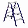 Стремянка двухсторонняя Alumet MD8204, стальная, 2 x 4 ступени, 0,91 м фото