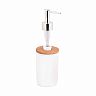 Дозатор для жидкого мыла Альтернатива Бамбук, белый фото