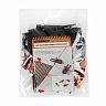 Система выравнивания плитки Шабашка, клинья и зажимы «флажок», 1,5 мм, 40/40 шт, черные/оранжевые фото