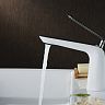 Смеситель для раковины Lemark Melange LM4906CW, однорычажный, белый/хром фото