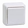 Выключатель одноклавишный накладной IEK Октава ВС20-1-0-ОБ, 10 А, белый фото
