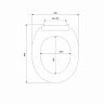 Сиденье для унитаза IDDIS ID 01 046.1 bel, 43,5 x 34,5 x 4,3 см, белое фото