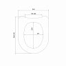 Сиденье для унитаза IDDIS 003, 41 x 34,5 x 3,8 см, белое фото