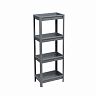Этажерка Violet Vikea, 4 полки, 390 x 234 x 1007 мм, пластик, серая фото