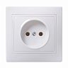 Розетка встраиваемая IEK Кварта РС10-2-КБ, без заземления, 10 А, 250 В, IP20, белая фото