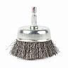 Щетка для дрели Patriot, чашка, 65 мм, гофрированная проволока фото