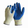 Перчатки х/б двухслойные с латексом, синие фото