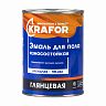 Эмаль ПФ-266 для пола Krafor, алкидная, глянцевая, 0,9 кг, желто-коричневая фото