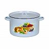Кастрюля эмалированная СтальЭмаль с крышкой, 7 л, с декором фото