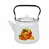 Чайник эмалированный СтальЭмаль, 3,5 л, с декором фото