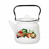Чайник эмалированный СтальЭмаль, 3,5 л, с декором фото