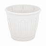 Горшок для цветов Альтернатива Дионис, с поддоном, 3,6 л, белый фото