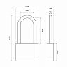 Замок навесной Стандарт HG-360L, d 7 мм, 3 ключа фото