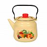 Чайник эмалированный СтальЭмаль, 3,5 л, с декором фото