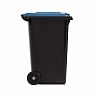 Бак для мусора Альтернатива, на колесах, 240 л, черно-синий фото Бак для мусора Альтернатива, на колесах, 240 л, черно-синий фото