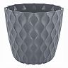 Горшок для цветов InGreen Wave, с поддоном, 1,4 л, вулканический серый фото
