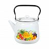 Чайник эмалированный СтальЭмаль, 3,5 л, с декором фото